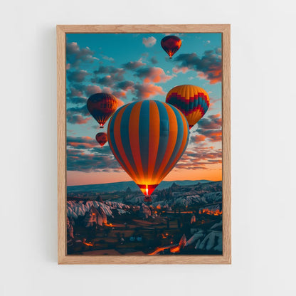 air-balloon-9 cadre Bois clair