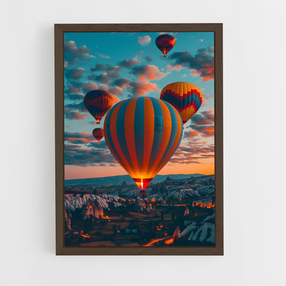 air-balloon-9 cadre Bois foncé