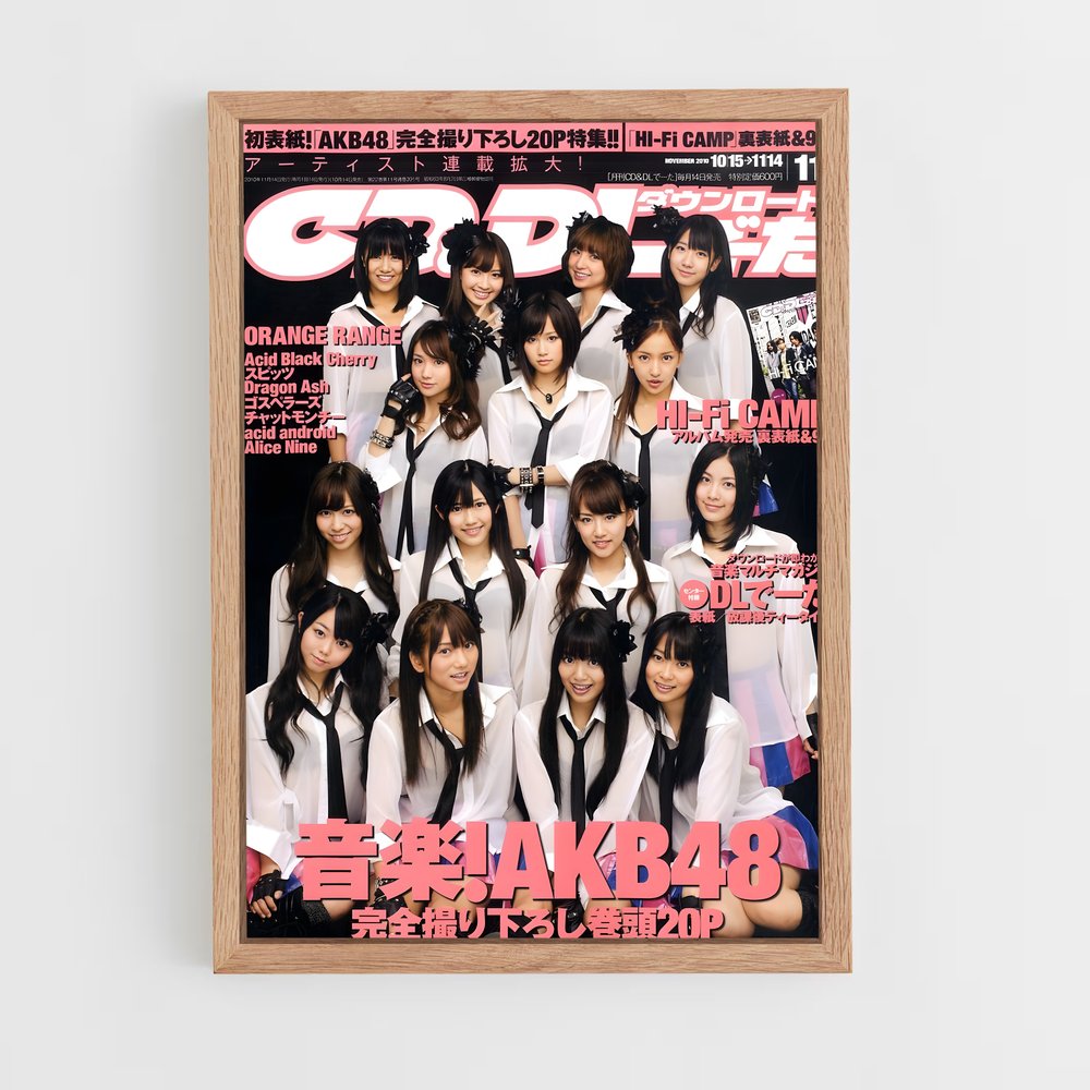 akb48-4 cadre Bois clair