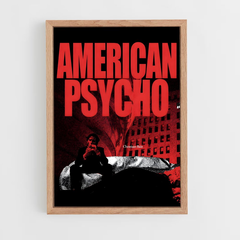 american-psycho-6 cadre Bois clair