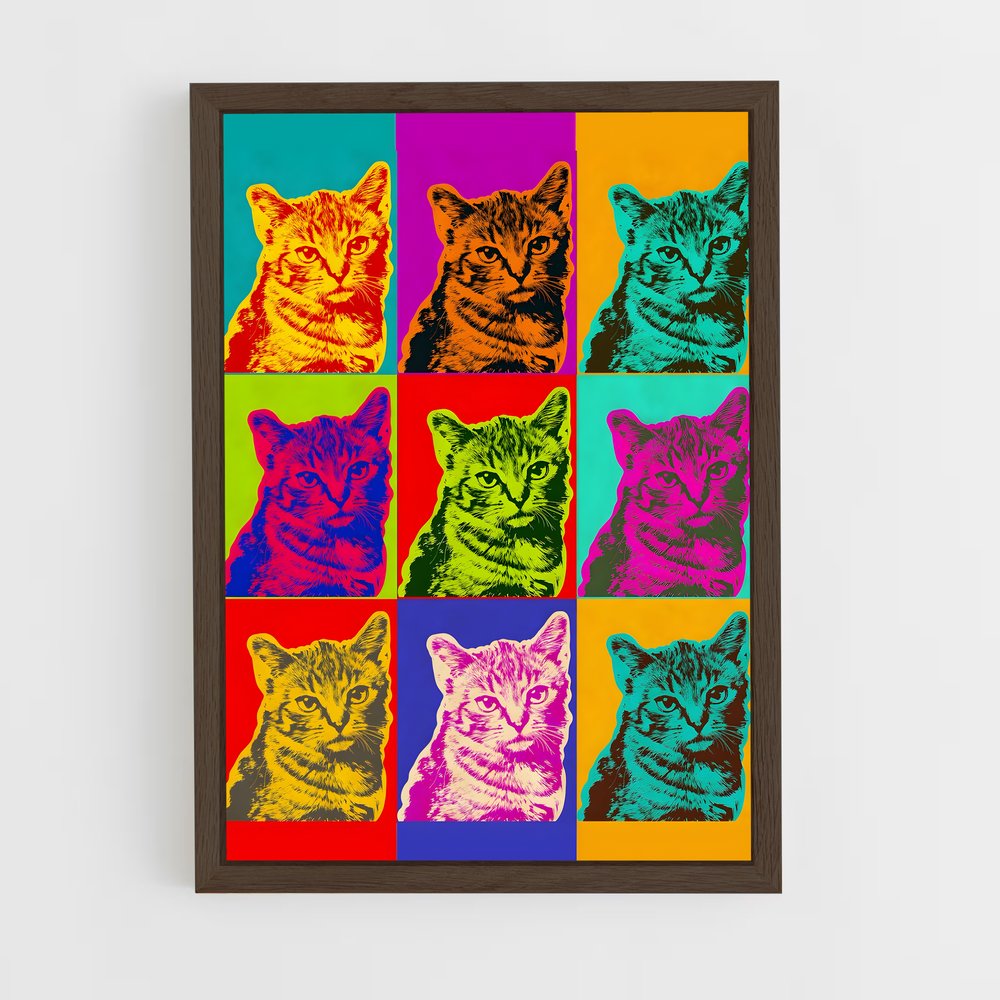 andy-warhol-1 cadre Bois foncé
