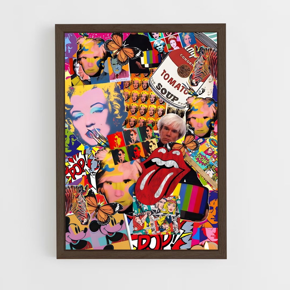 andy-warhol-6 cadre Bois foncé