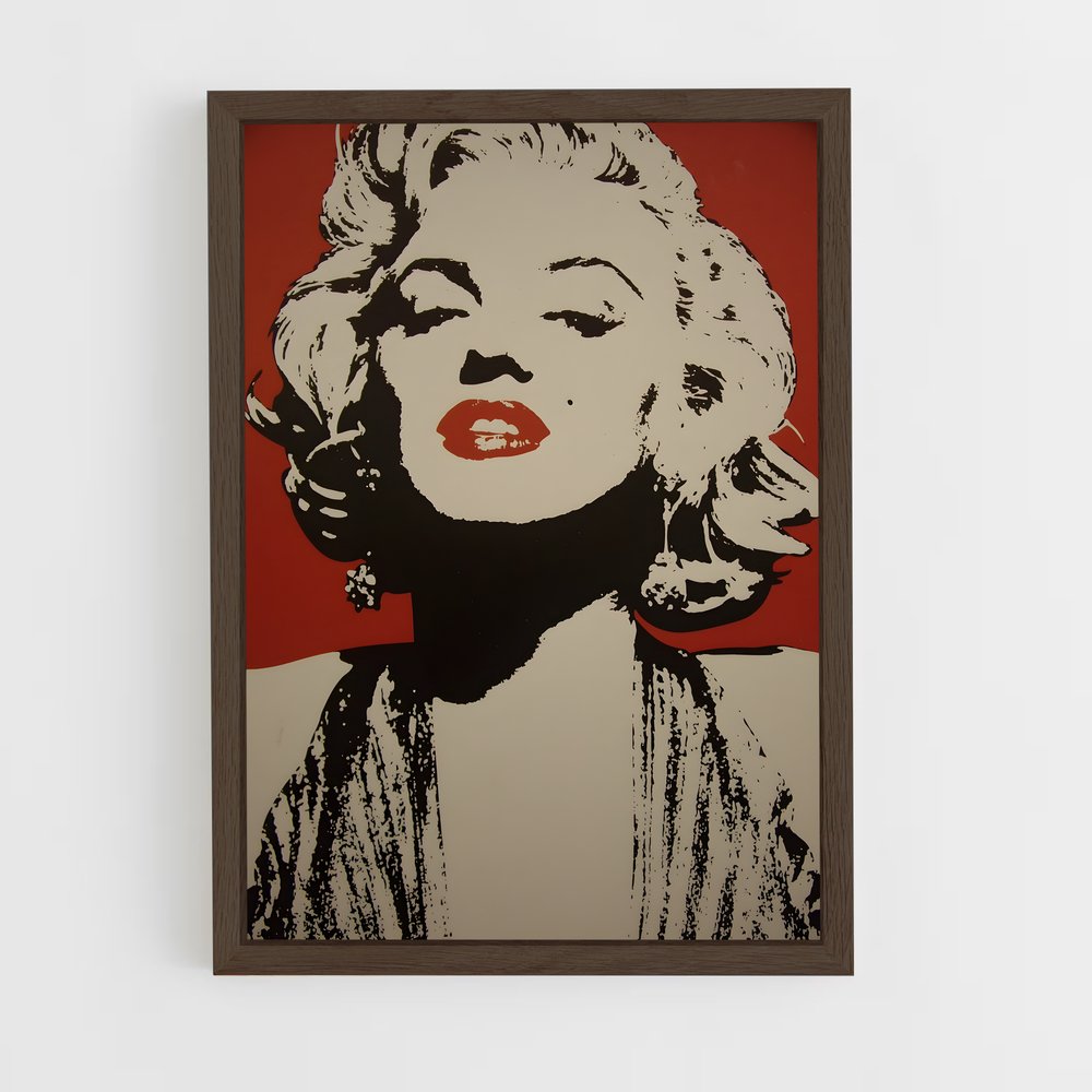 andy-warhol-7 cadre Bois foncé