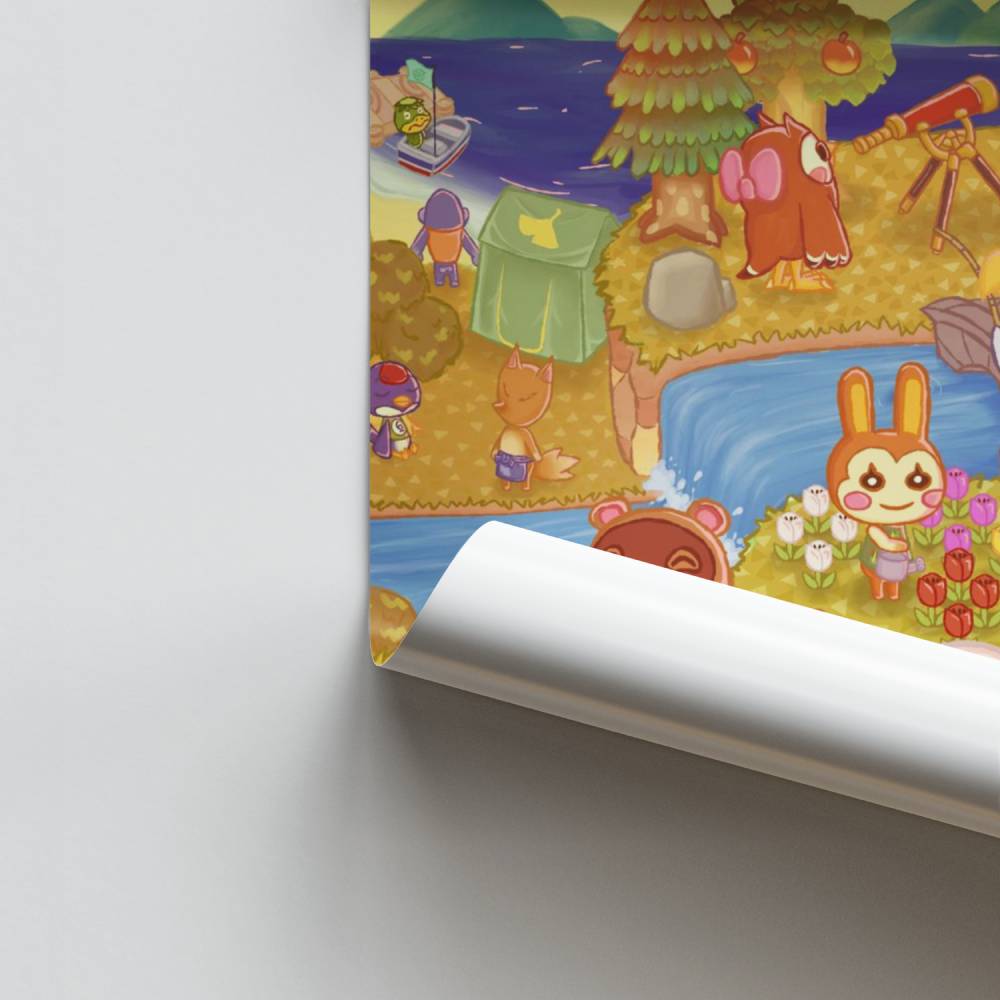 Poster Animal Crossing Zeichnung