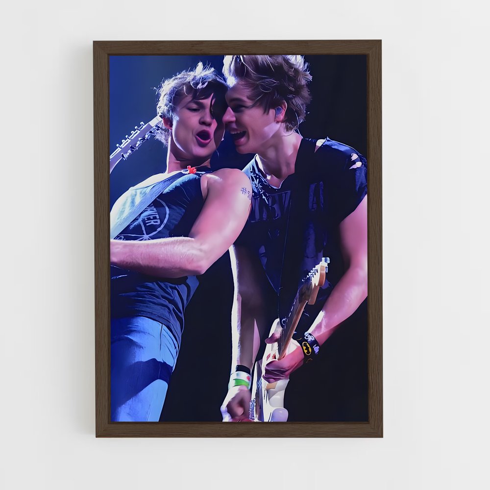 ap-5 seconds of summer-4 cadre Bois foncé