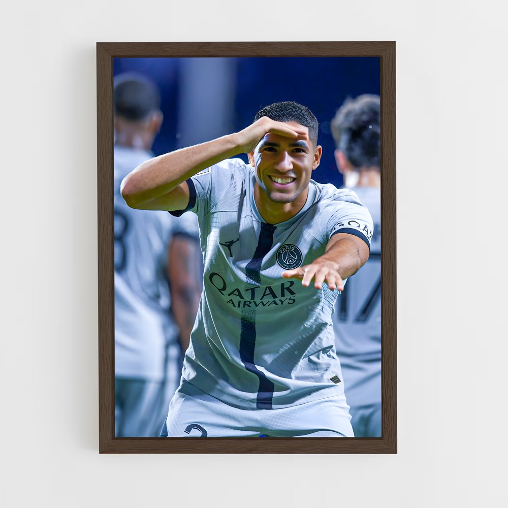 ap-achraf hakimi-4 cadre Bois foncé