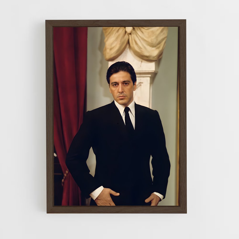 ap-al pacino-9 cadre Bois foncé