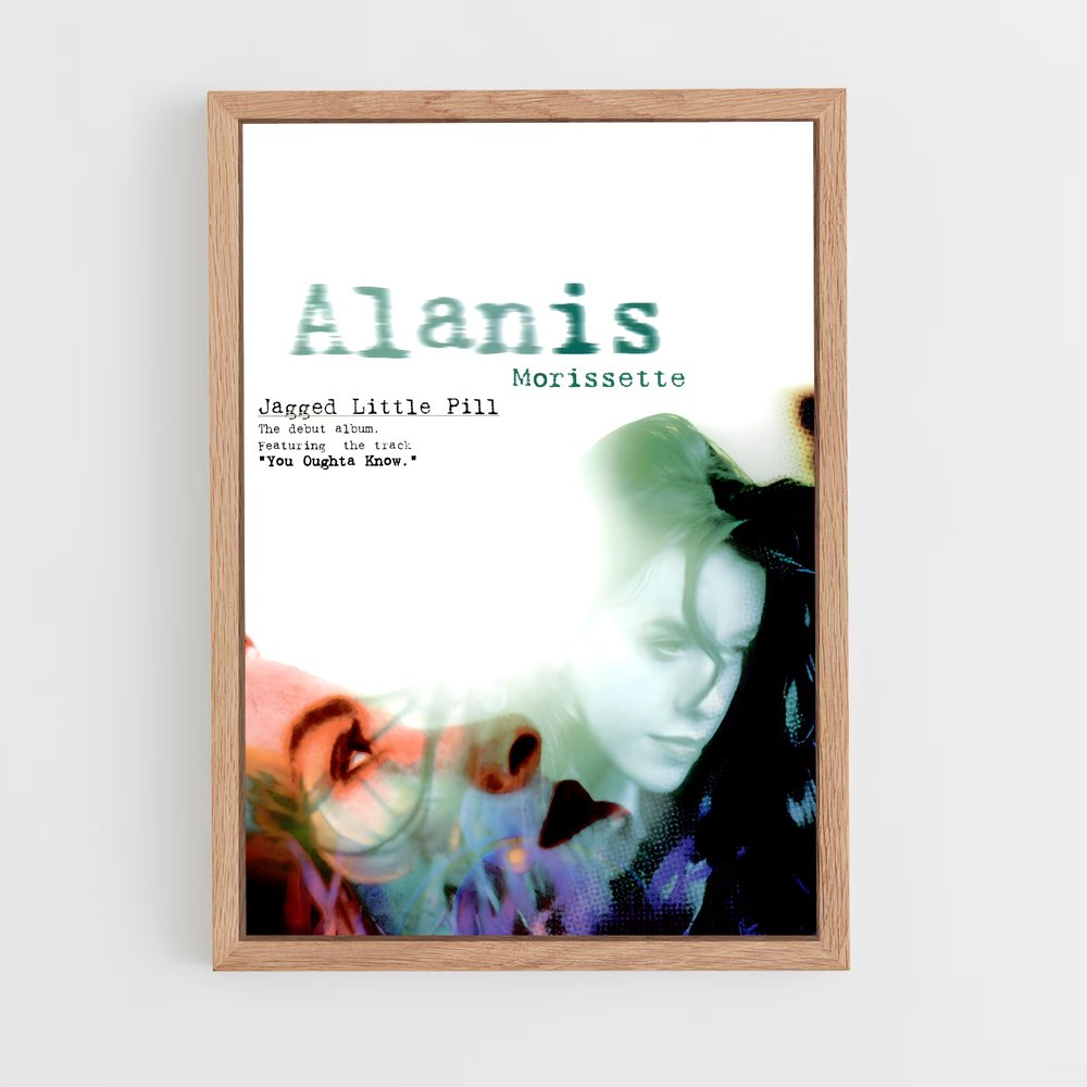 ap-alanis morissette-3 cadre Bois clair
