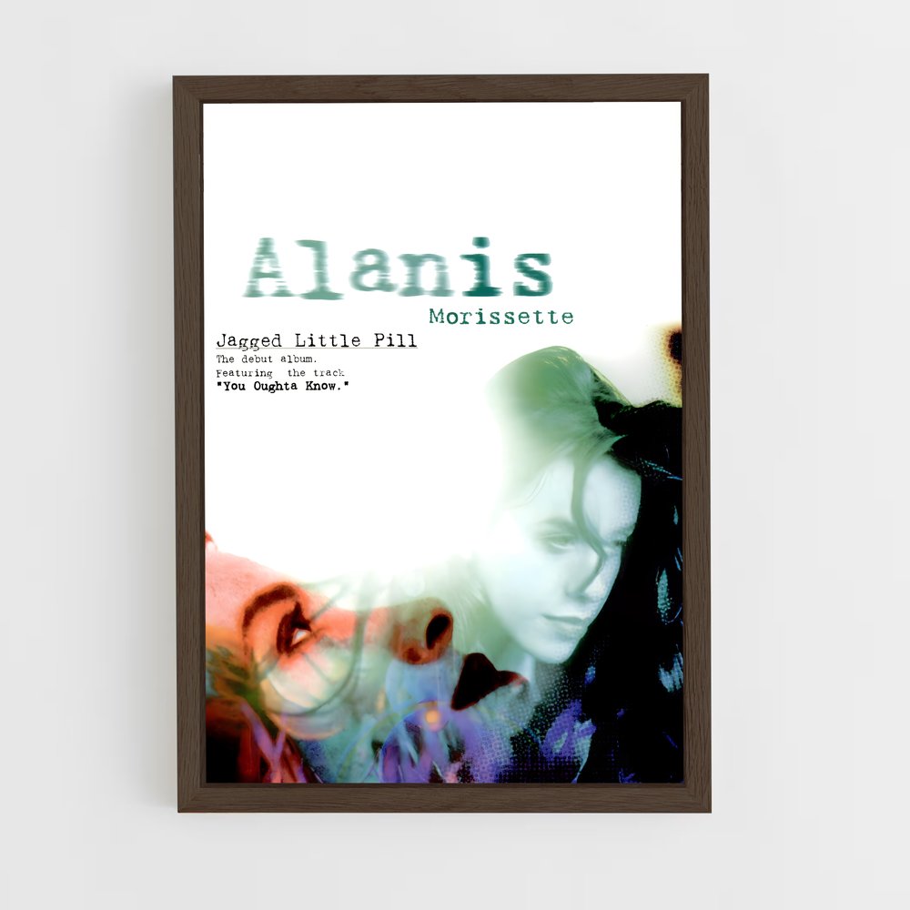 ap-alanis morissette-3 cadre Bois foncé