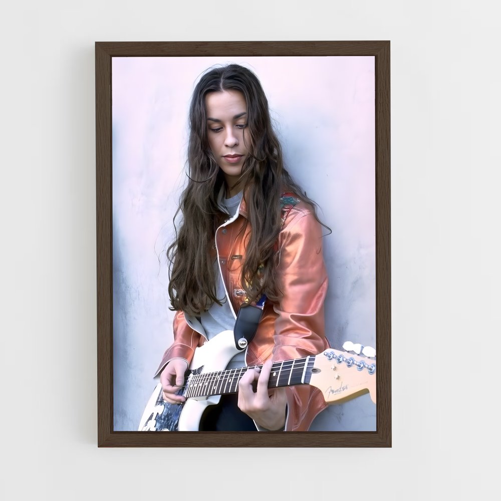 ap-alanis morissette-4 cadre Bois foncé