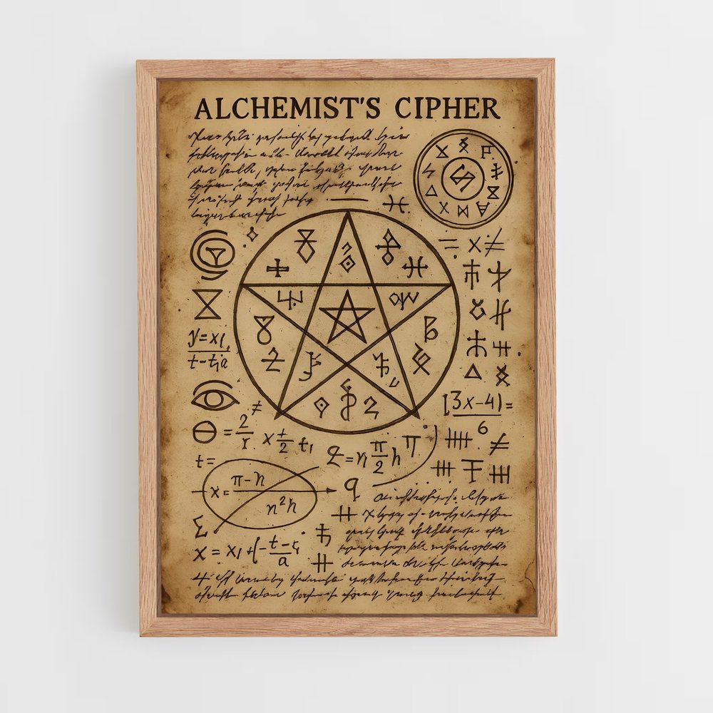 ap-alchemy symbols-2 cadre Bois clair