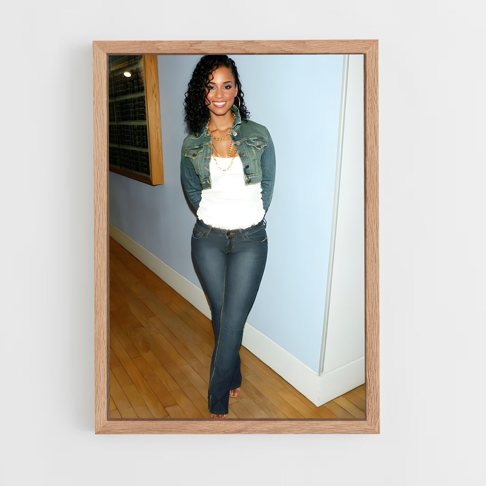 ap-alicia keys-3 cadre Bois clair