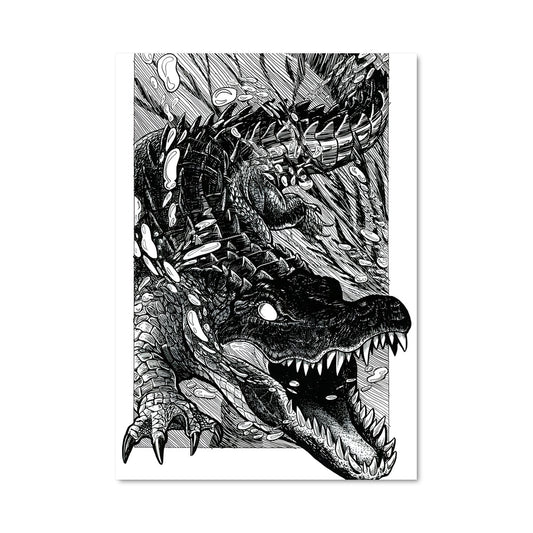 Poster Crocodile Noir