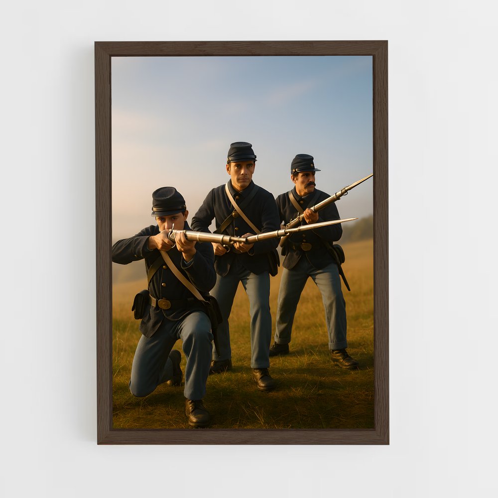 ap-american civil war-1 cadre Bois foncé