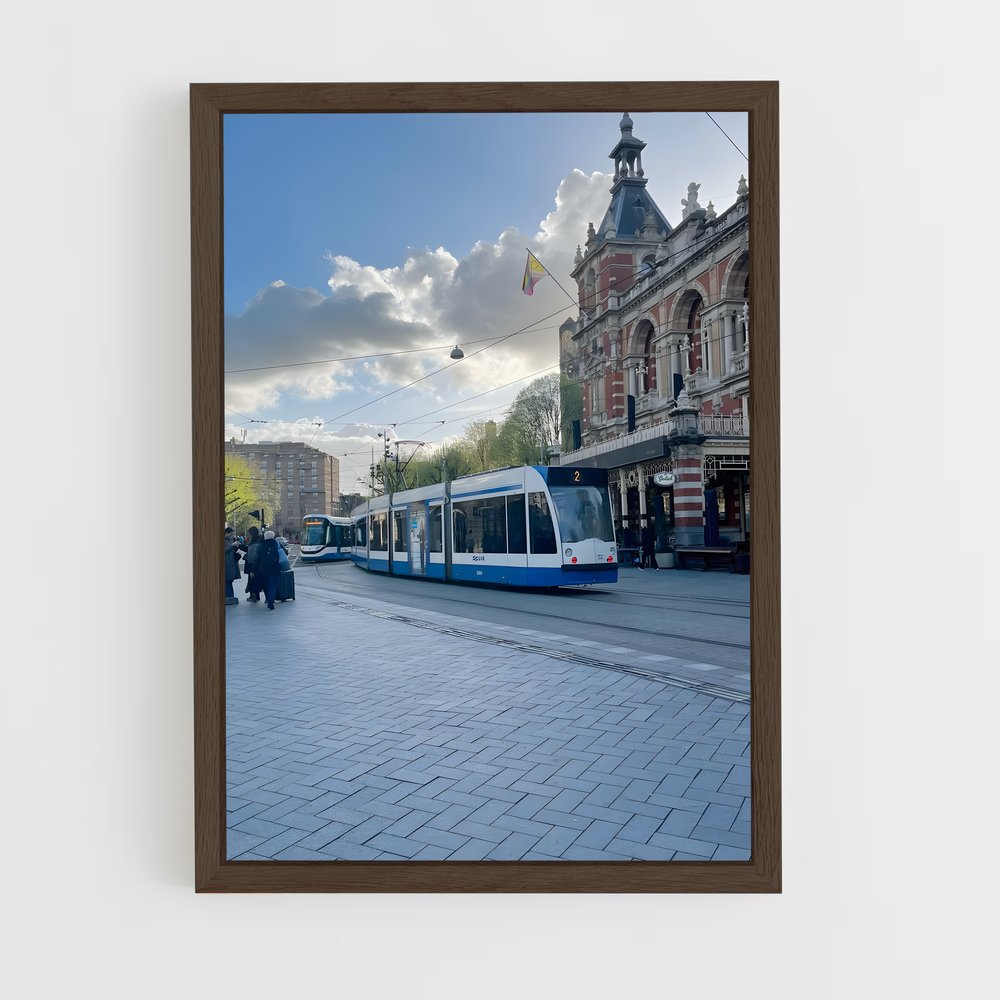 ap-amsterdam tram-1 cadre Bois foncé
