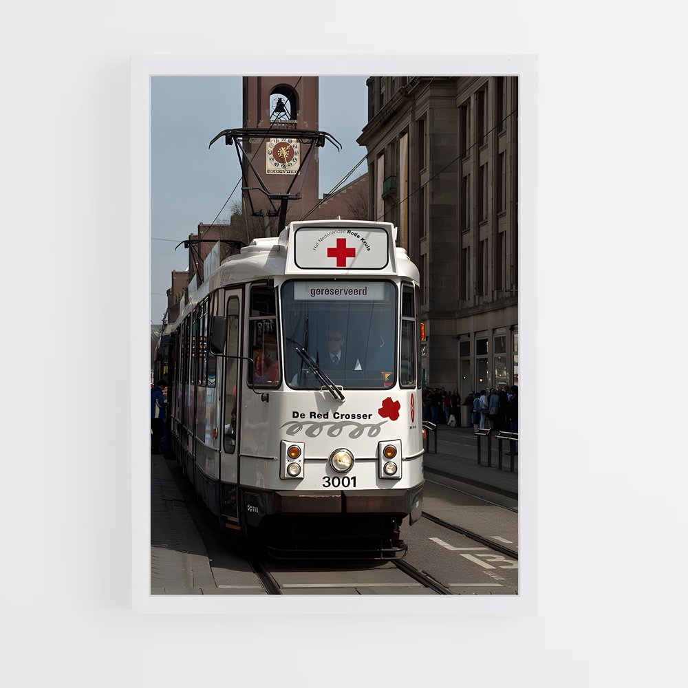 ap-amsterdam tram-2 cadre Blanc