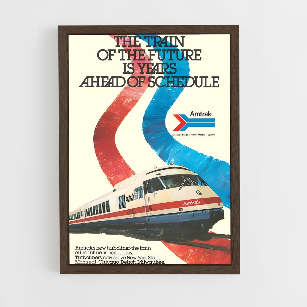 ap-amtrak acela-2 cadre Bois foncé