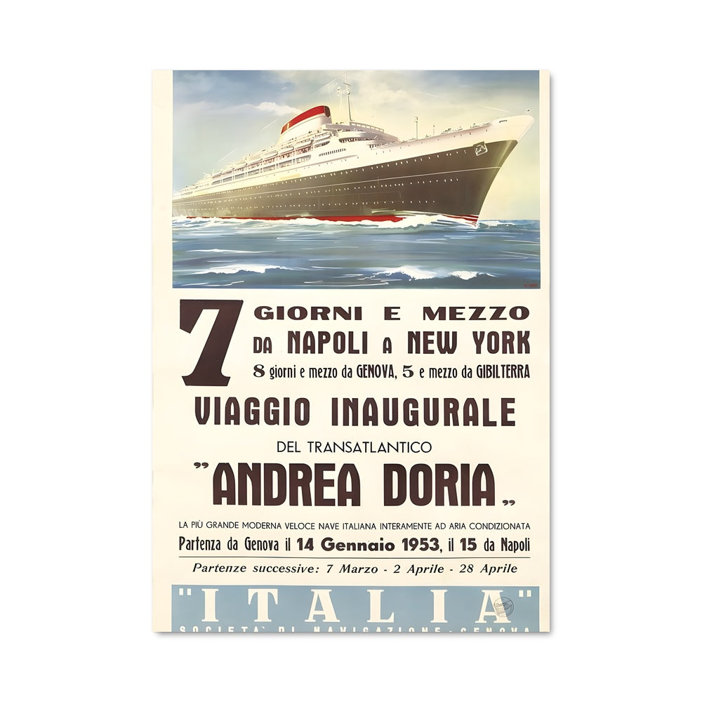 Poster Croisière Andrea Doria