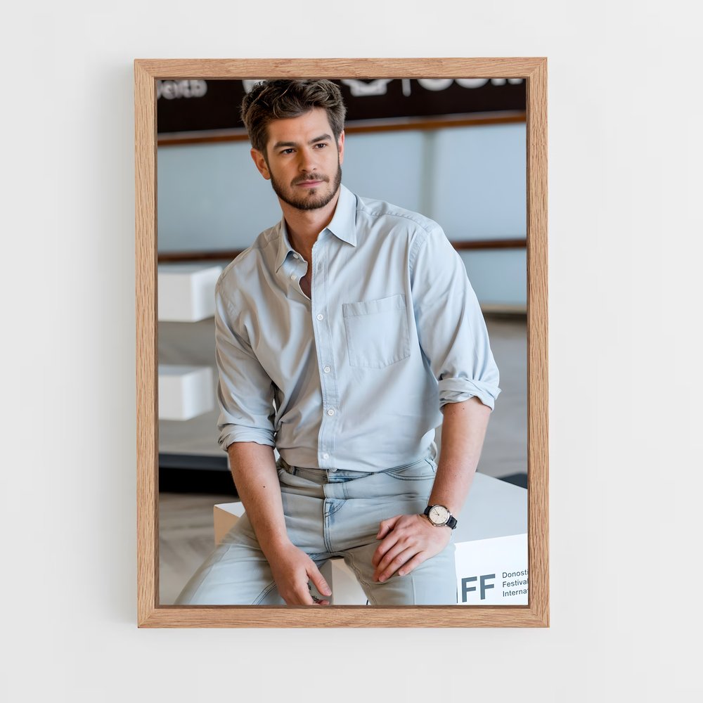 ap-andrew garfield-5 cadre Bois clair