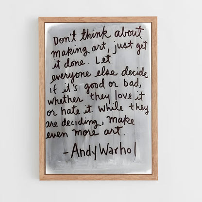 ap-andy warhol-2 cadre Bois clair