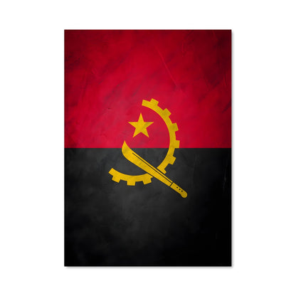 Poster Drapeau Rouge et Or