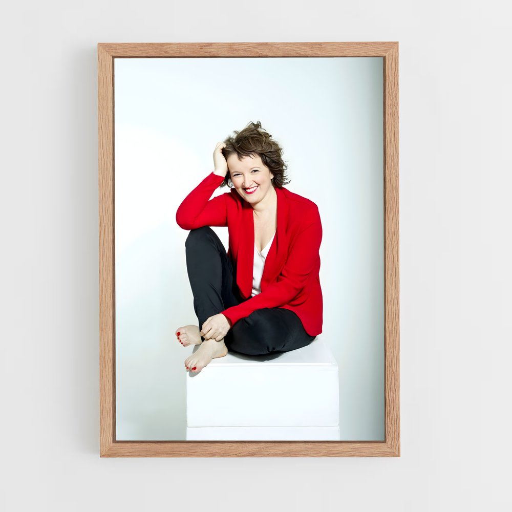 ap-anne roumanoff-1 cadre Bois clair