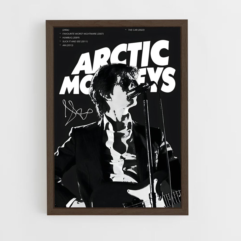 ap-arctic monkeys-2 cadre Bois foncé