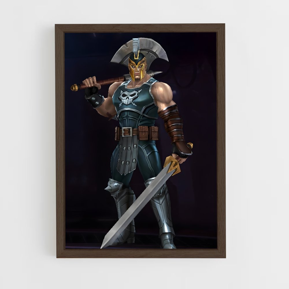 ap-ares god of war-5 cadre Bois foncé