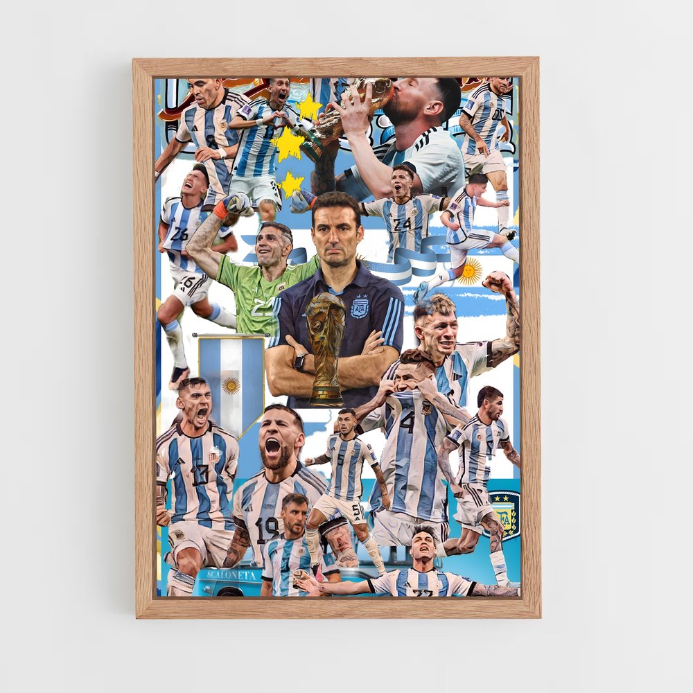 ap-argentina national football team-10 cadre Bois clair