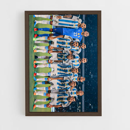 ap-argentina national football team-9 cadre Bois foncé