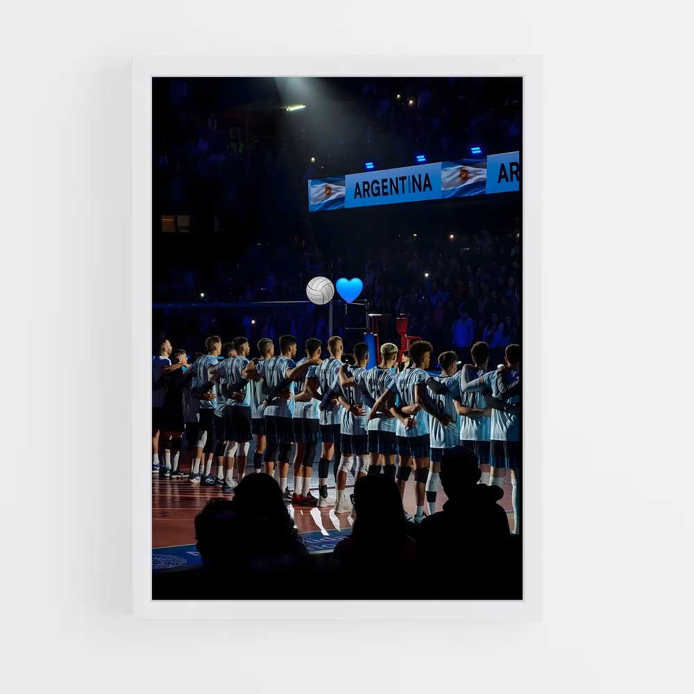 ap-argentina national volleyball team-1 cadre Blanc