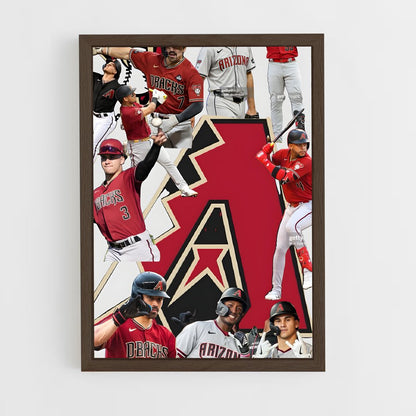 ap-arizona diamondbacks-1 cadre Bois foncé