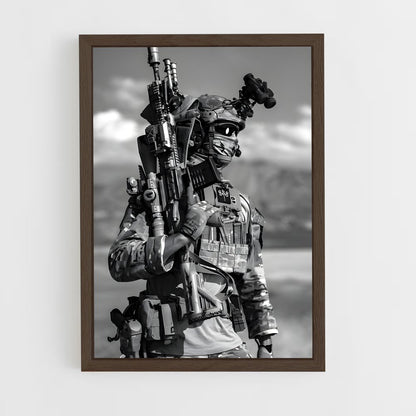 ap-army soldier-1 cadre Bois foncé