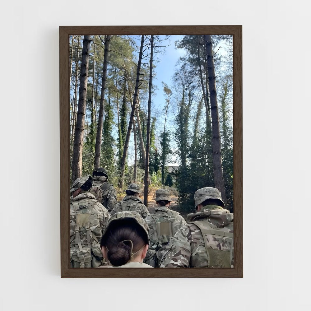 ap-army soldier-10 cadre Bois foncé