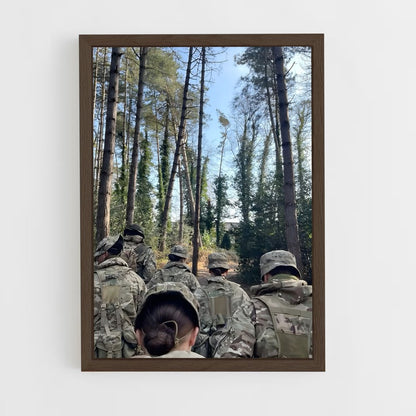 ap-army soldier-10 cadre Bois foncé