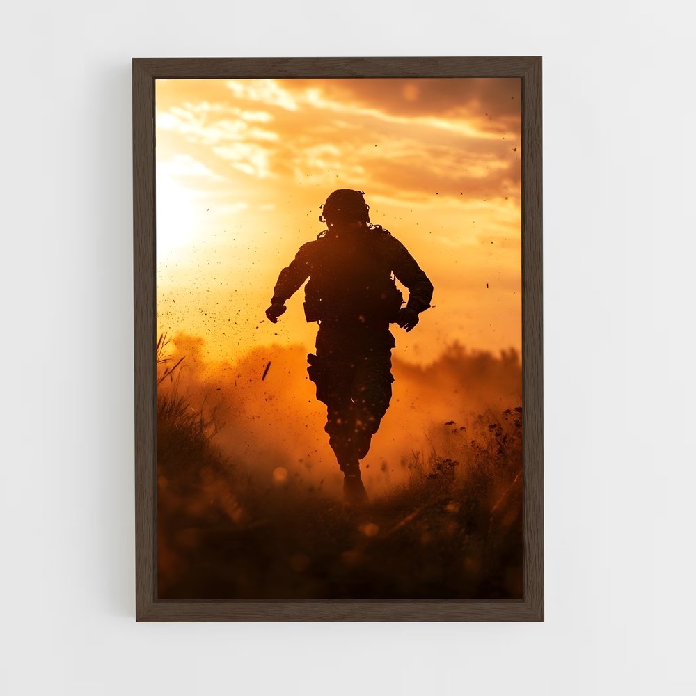 ap-army soldier-13 cadre Bois foncé