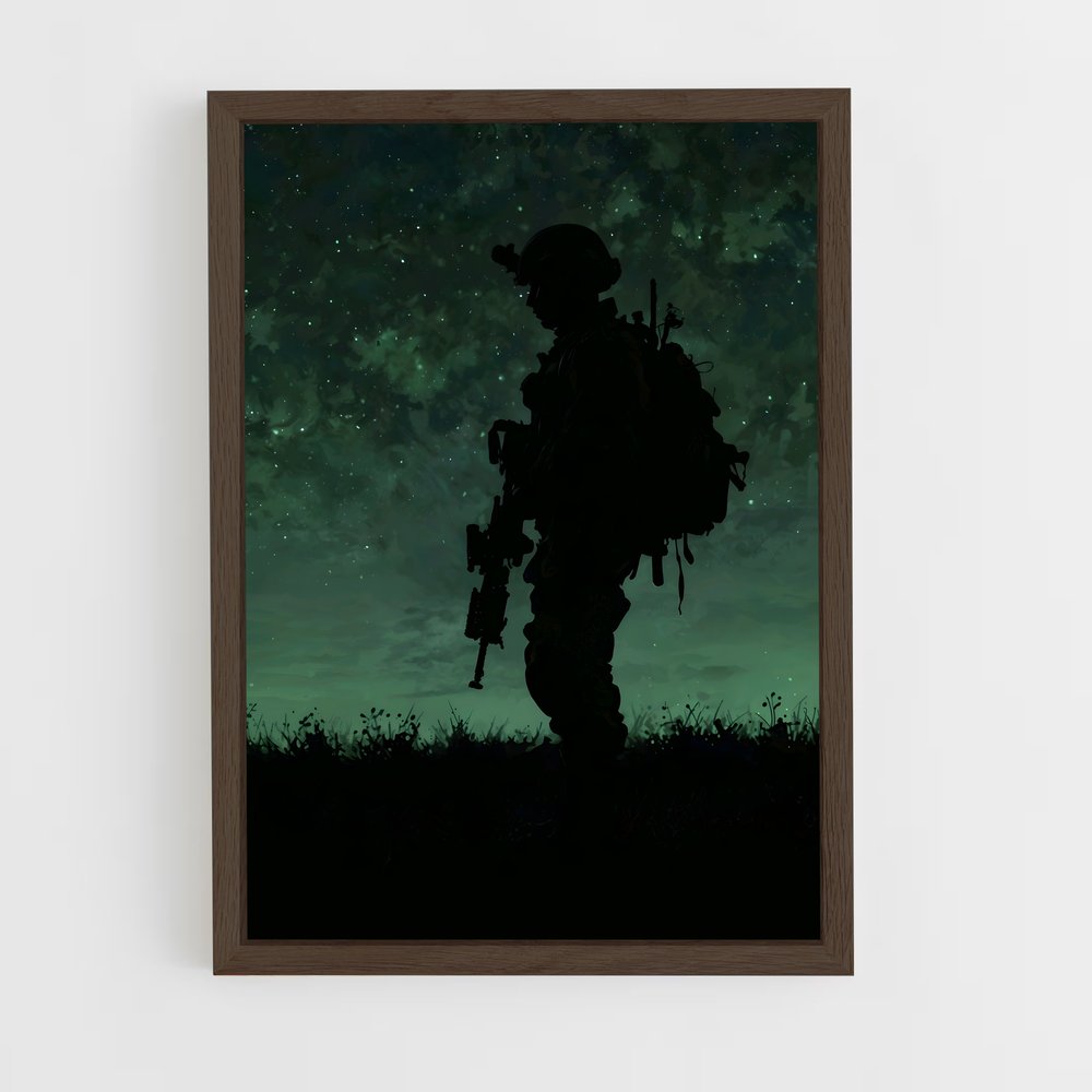 ap-army soldier-17 cadre Bois foncé