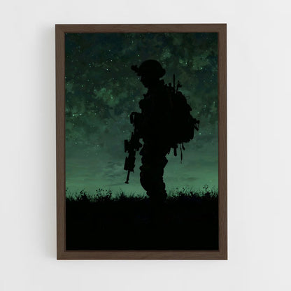 ap-army soldier-17 cadre Bois foncé