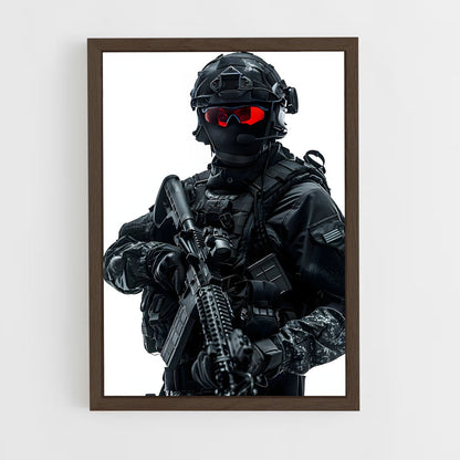ap-army soldier-3 cadre Bois foncé