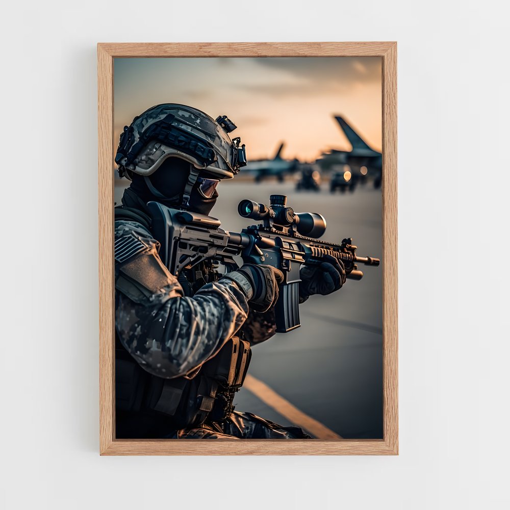 ap-army soldier-6 cadre Bois clair