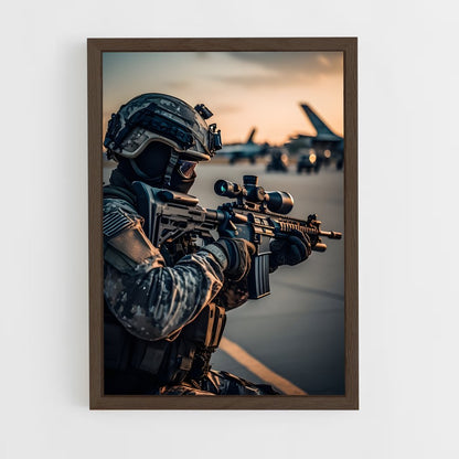ap-army soldier-6 cadre Bois foncé