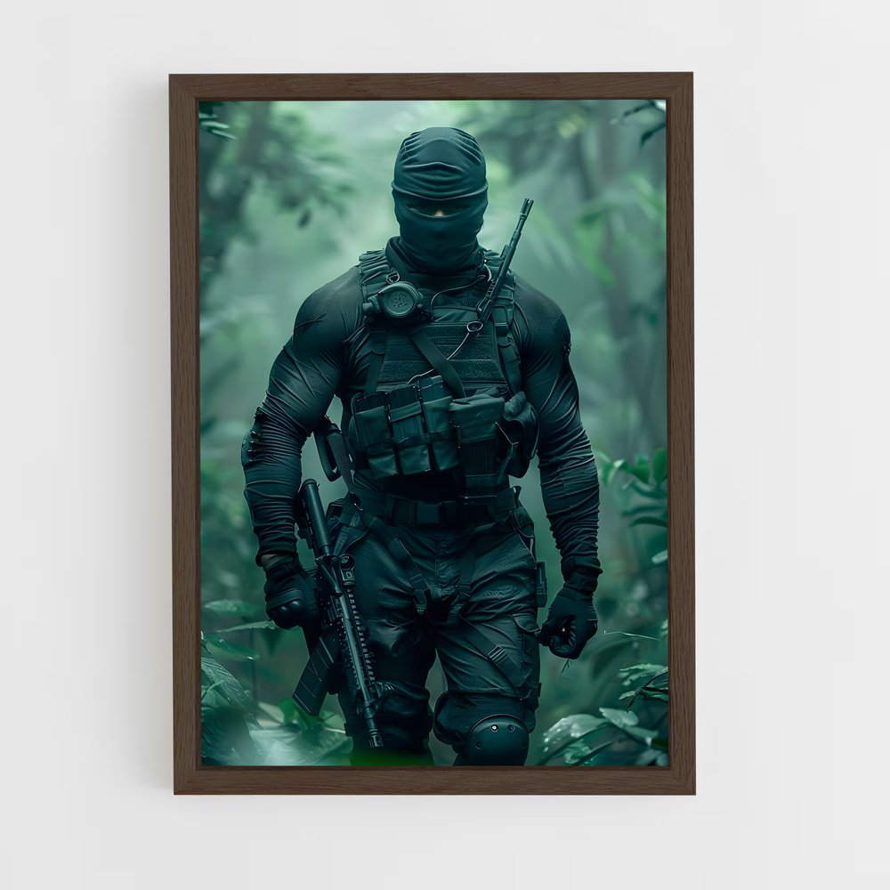 ap-army soldier-8 cadre Bois foncé