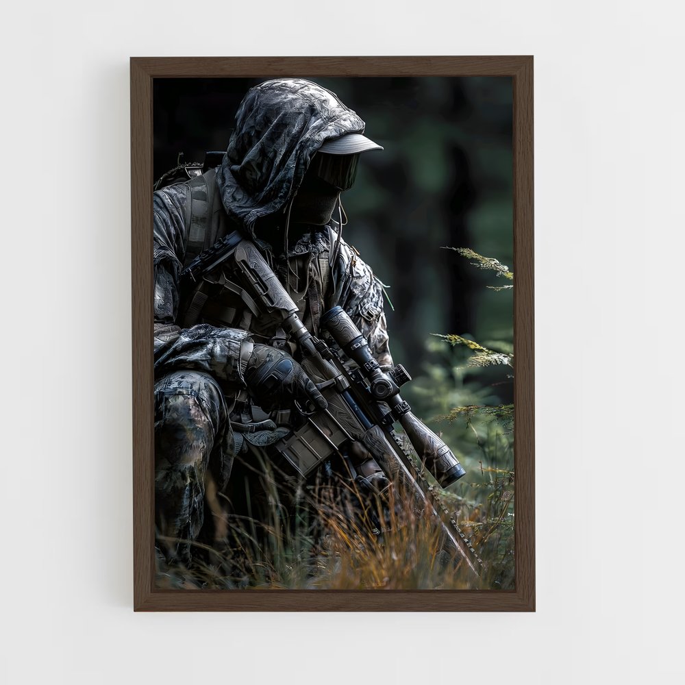ap-army soldier-9 cadre Bois foncé