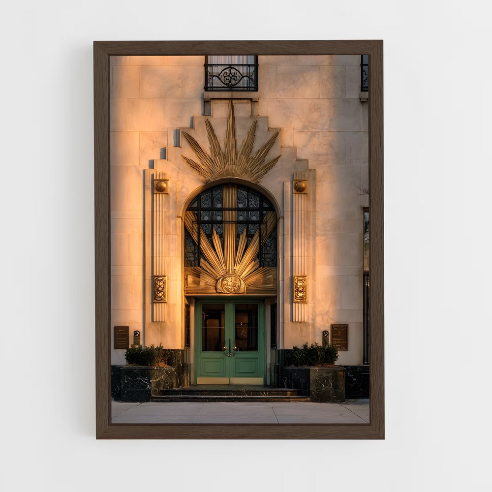 ap-art deco architecture-8 cadre Bois foncé