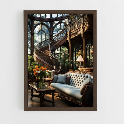ap-art nouveau architecture-9 cadre Bois foncé