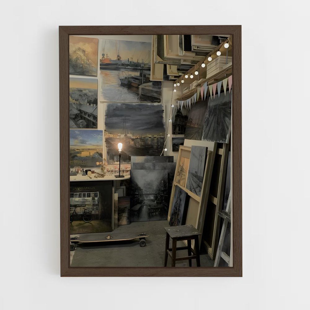 ap-artist-12 cadre Bois foncé