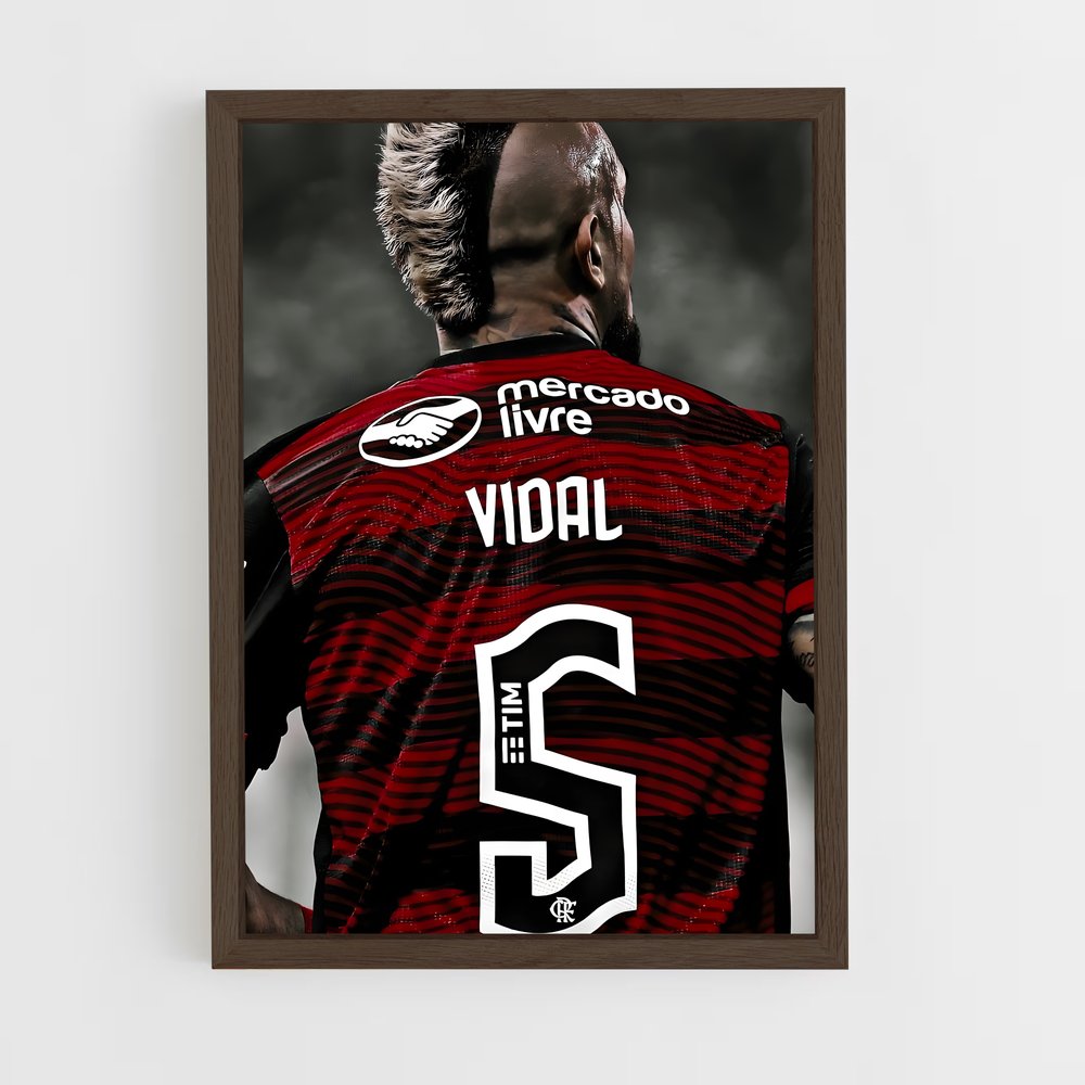 ap-arturo vidal-7 cadre Bois foncé