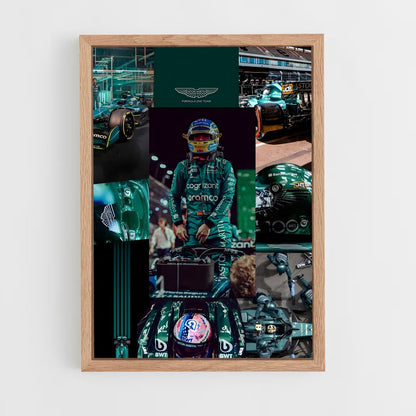 ap-aston martin f1 team-11 cadre Bois clair