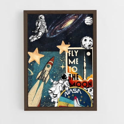 ap-astronaut-6 cadre Bois foncé