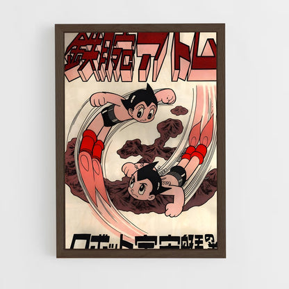 ap-atom astro boy-3 cadre Bois foncé